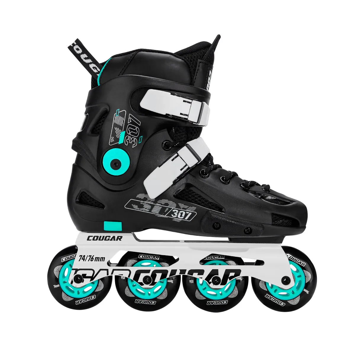 Patines en Linea Semiprofesionales Slalom  Cougar MZS307C Negro